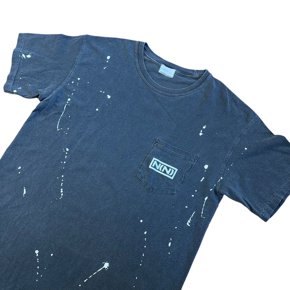 M Number Nine NIN Paint Splatter Pocket Tee - Picture 2 of 4